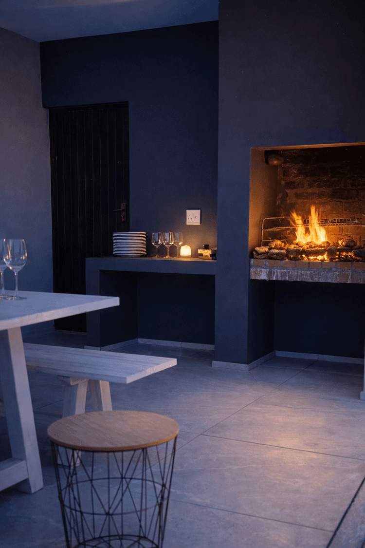 Braai area in the evening