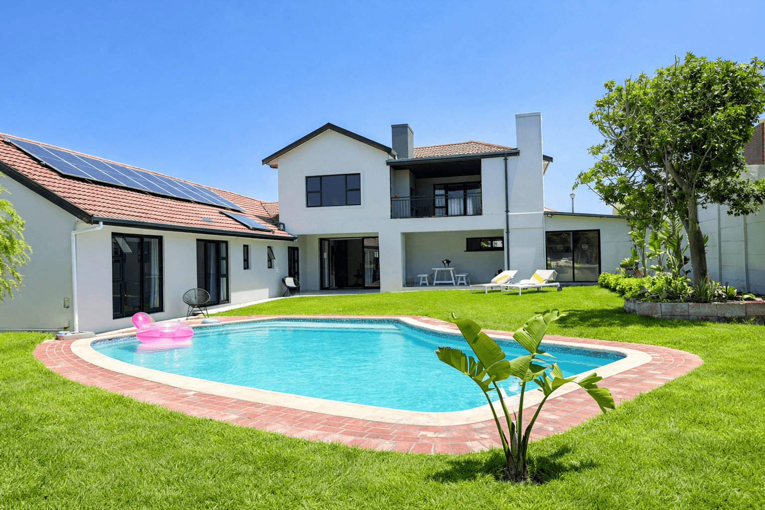 House exterior with pool