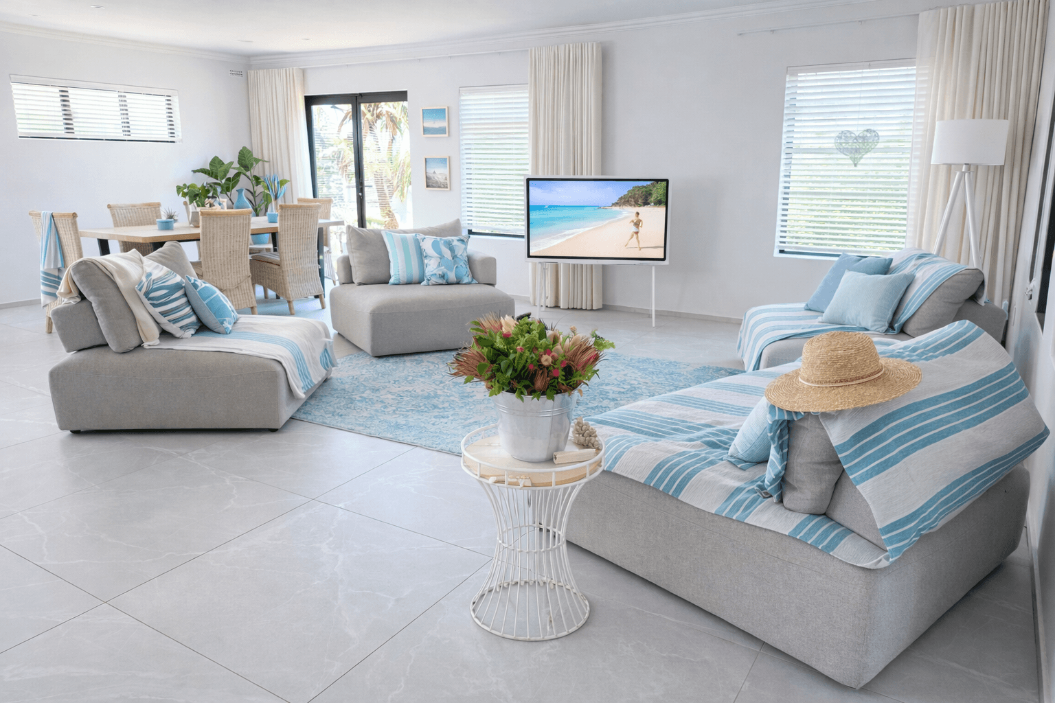 Living room with ocean view