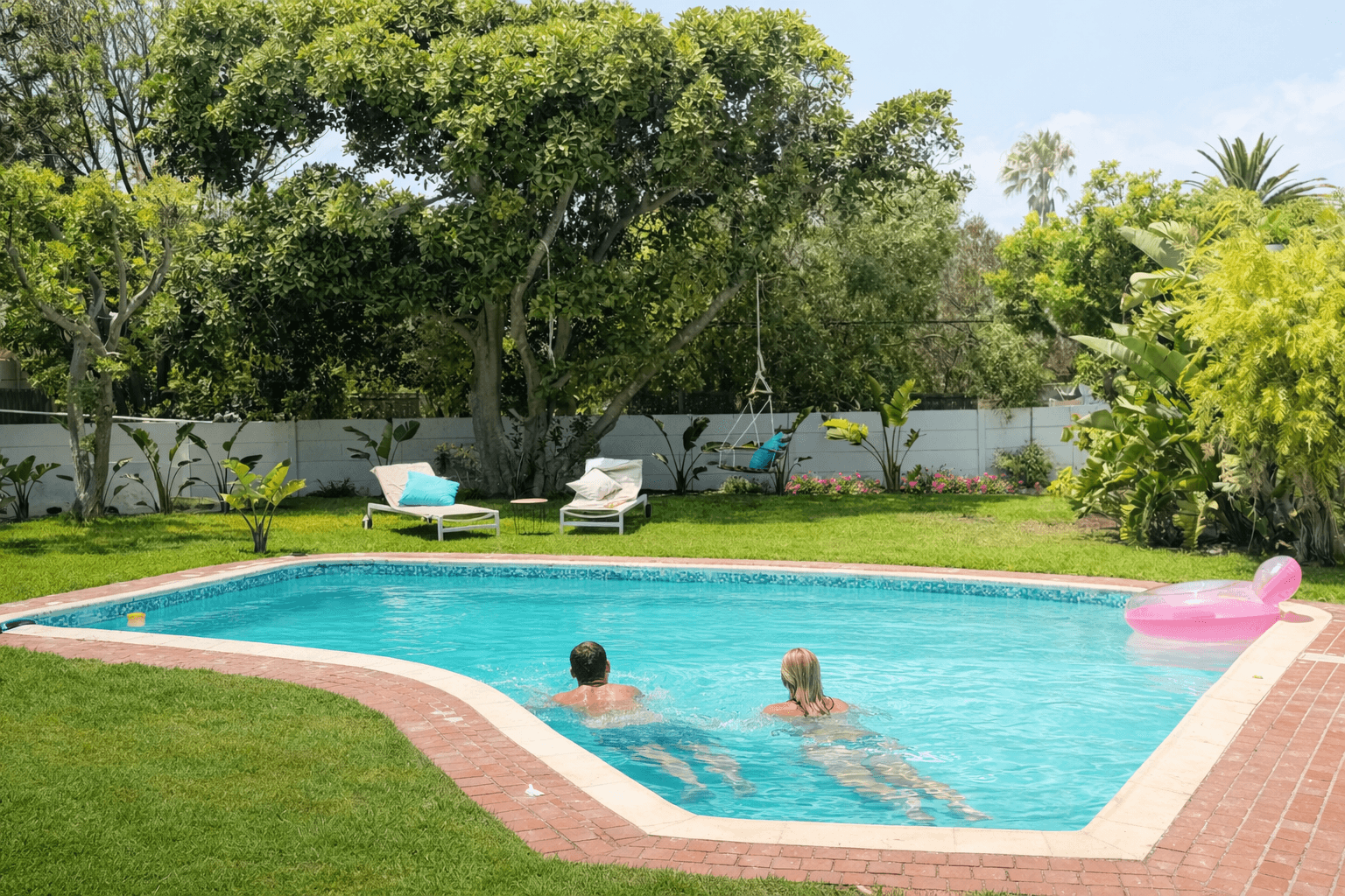 Swimming in the pool